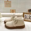 Botas de Nieve Cálidas de Peluche Lindas para Mujer 2026 Invierno Nuevas Suela Gruesa Birkenstock Zapatos de Algodón Estilo Coreano Estudiante Botas Cálidas de Algodón
