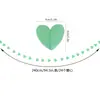Bestseller transfronterizo: Guirnalda de corazón verde 3D PVC St. Decoración irlandesa de Año Nuevo del Día de San Patricio de la fábrica original