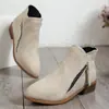 Botas Martin de Tacón Bajo Nuevas Invierno 2026 Comercio Exterior Talla Grande 43 Botas de Moda para Mujer Cremallera Lateral Botines Transfronterizos Amazon