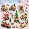 Lele Brothers Regalo de Navidad Bloques de Construcción Juguetes Educativos de Ensamblaje para Niños Modelo de Árbol de Navidad de Partículas Pequeñas para Niños
