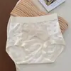 Pantalones de Lujo Accesible con Banda Cruzada de Encaje Jacquard de Cintura Alta en Lyocell, Control de Abdomen, Sin Costuras, Algodón Antibacteriano, Calzoncillos tipo Boxer para Mujer