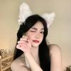 Diadema con Orejas de Gato y Cascabel para Niña Cosplay Pasador para el Cabello de Gato Tocado Pasador Personalizado de Sirvienta Diadema con Lazo Tocado