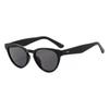 Gafas de Sol Ojo de Gato para Mujer Nuevas Blanco Lechoso Invierno Anti-UV Nieve Foto Adelgazantes Gafas de Sol Anti-UV