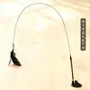Juguete para Gatos con Ventosa Fuerte, Palo para Provocar, Caña Larga para Autoentretenimiento, Alivio del Aburrimiento, Juguete para Gatos Resistente a Mordeduras con Cabeza Reemplazable, Suministros para Mascotas