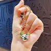 Llavero Colgante de Metal con Dibujo Animado Estilo Chino de Panda Decoración Linda para Bolso Llavero de Coche Pequeño Regalo