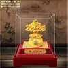 Adorno de árbol de la fortuna bañado en oro para inauguración de empresa, caja registradora, compañía de seguros, regalo promocional para tienda 4S