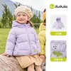 [Resistente al agua] Chaqueta de plumón para bebé Dudu, ligera de invierno 90% plumón, prenda exterior gruesa para niños, ropa de invierno para niñas