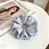 Goma de pelo scrunchie vintage versátil extragrande para adultos, elegante scrunchie floral para coleta