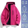 Tmall Bo mesmo estilo jaqueta corta-vento três em um feminina para atividades ao ar livre à prova d'água quente conjunto de duas peças masculina tamanho pequeno traje de montanhismo