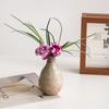 Shumen jarrón pequeño decorativo de cerámica vintage flor seca planta verde hidropónica rosa verde cobre pasto sala de estar arreglo floral decoración dispositivo floral