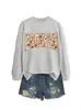 Sudadera casual de moda elegante con cuello redondo y manga larga, estilo 'bookish' floral, para mujer, para comercio exterior, de Amazon, eBay, sitio independiente
