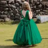 Nuevo vestido de noche sin espalda con gran lazo para niña, vestido de gasa esponjosa, vestido de princesa, vestido para anfitriona de boda, vestido de dama de honor