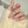 Anillo Fino Abierto Minimalista de Alto Nivel con Zirconia Incrustada Cruzada Estilo Fresco Combinación Apilada con Anillo Estilo Coreano
