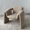 Sofá individual para proyecto hotelero personalizado transfronterizo, Sillón individual de ocio de madera maciza de fresno blanco de algodón con forma