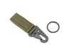 Llavero táctico de nailon con cierre de cinta para exteriores, estilo militar, multifuncional, para escalada, con gancho y hebilla colgante