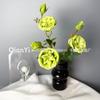 Rosa Artificial de Três Cabeças Rosa Austin Flor Artificial Arranjo de Chão para Casamento Atacado Transfronteiriço Flor de Seda Especial para Casamento