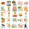 50 Pegatinas Originales de Plan de Fin de Semana, Dibujos a Mano Estilo Sal para Calendario de Vida, Pegatinas para Diario, Calcomanías para Maleta