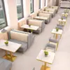 Sofá Simples para Booth de Restaurante, Hotel Café de Comida Ocidental Lanchonete Loja de Macarrão Café de Hambúrguer Loja de Chá com Leite Mesas e Cadeiras