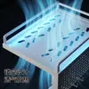 Suporte para gabinete de computador, base telescópica móvel espessa, suporte para gabinete de mesa, prateleira de resfriamento com capacidade de carga para impressora