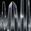 Acero T10 cubierto de arcilla, hoja sin afilar, espada japonesa, espada larga de samurái, accesorio de espada Hamon templado en arcilla, sin afilar