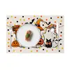 Nuevo camino de mesa Halloween Amazon TEMU, camino de mesa estilo americano, mantel largo de lino, específicamente para mesas de té