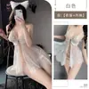 Lingerie sexy Kameixue para seios pequenos, com aro para uma aparência maior, vestido camisola de frente aberta, estilo transparente, puro e sedutor, 6555