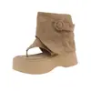 Sandalias Romanas Populares para Mujer, Nuevo Estilo Verano 2026, Sandalias de Tira, Botas Holgadas para Mujer, Botas Vaqueras Occidentales de Suela Gruesa para Aumentar la Altura