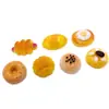 Simulação de comida em miniatura jogar torta de maçã pizza brinquedo infantil patch diy cola creme geladeira chaveiro material