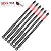 150mm6 polegadas PH2 chave de fenda magnética S2 aço manual broca de parafuso elétrico haste hexagonal de 1/4 "cabeça de lote