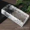 Tijolo de vidro transparente bolha cor parede divisória sólido quadrado hot melt tijolo Cristal padrão gelo super branco bar fábrica bloco