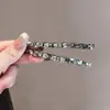Grampo de Cabelo Simples com Strass para Mulheres, Novo Estilo com Franja Frontal e Presilha Lateral, Grampo de Cabelo de Alta Qualidade, Grampo de Cabelo Moderno e Versátil