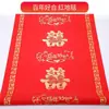 Alfombra Roja de Boda Gruesa Desechable No Tejida para Sala de Estar, Dormitorio, Boda Roja Alfombra Grande con Palabras Felices