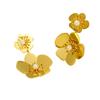 Aretes de acero de titanio con borla de perlas de pétalos lisos versátiles simples transfronterizos, aretes de diseño nuevo de moda