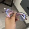 Essencial para o Trajeto Matinal da Festa Estudantil: Óculos de Aro Redondo que Fazem o Rosto Parecer Menor, Estilo Artístico Retrô, Podem Ser Personalizados com Lentes de Grau, Alta Definição, Bloqueio de Luz Azul, Modernos para Mulheres