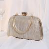 Bolso de Noche Degradado de Moda Nueva Europeo y Americano Transfronterizo 2025, Bolso de Banquete, Bolso de Mano, Bolso Cuadrado Pequeño de Hombro Único Cruzado para Mujer