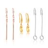 Pendientes de Hebilla de Seguridad de Plata de Ley 925 Accesorios DIY Jade Cera de Abejas Ámbar Pendientes Soporte Vacío Soporte para Oreja Clavo de Oreja Soporte Vacío