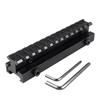 Riel guía de liberación rápida de 13 ranuras ajustable en altura y baja, todo metal, aumentado 3 cm, riel guía de liberación rápida transfronterizo para 140 mm de largo