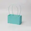 Moda Festiva de Cumpleaños Bolso Tote Acolchado Portátil con Flor en Relieve Material Floral de PVC Bolsa de Papel Kraft Regalo de Ins