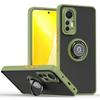 Adequado para Capa de Celular Xiaomi 12Lite com Suporte de Anel Buraco Fino Cor Contrastante Capa de Celular Magnética Redmi 12Tpro