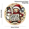 Pingente de Boneco de Neve de Madeira de Natal Transfronteiriço Artesanato Pendurado Decoração de Atmosfera de Natal Placa Redonda Placa de Porta
