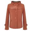 Leche de Papaya Otoño e Invierno Nuevo Estilo Coreano Color Sólido Ajustado Adelgazante Abrigo de Lana Acolchado Grueso de Mujer Tendencia