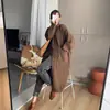 Cárdigan de diseño suelto para otoño e invierno de comercio exterior, elegante, grueso, suéter largo versátil, estilo casual