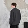 Suéter Masculino de Malha com Gola Polo, Manga Longa, Novo Estilo Old Money Solto para Outono e Inverno, Tamanhos Grandes