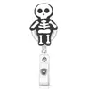 Retráctil Fácil Broche Gato Negro Insignia Acrílico Brillo Festival Desplegable Halloween Pergamino Giratorio Calavera