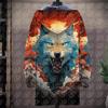 Outono e inverno essencial comércio exterior transfronteiriço casaco impresso em 3D animal lobo 2023 novo casaco masculino quente de inverno