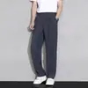 Traje Ligero de Verano Pantalones Casuales de Seda Helada Pantalones para Hombre Sueltos Rectos Pantalones de Alta Calidad Pantalones de Traje Hangling