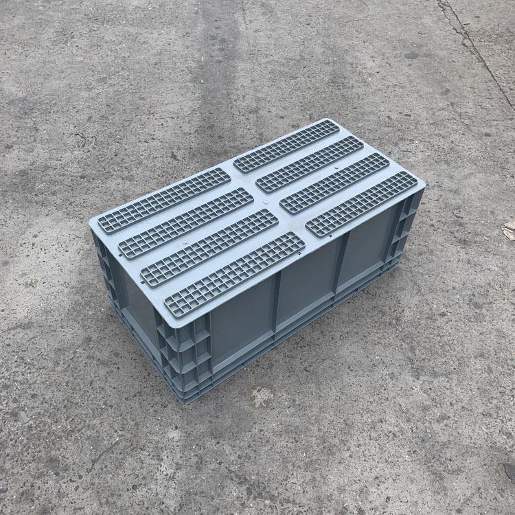 定做灰色EU4833欧标物流箱汽配塑胶箱常州工厂直