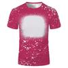 2022 nueva camiseta de manga corta para hombre y mujer con patrón de moda de transferencia térmica 3D personalizado de cuello redondo