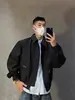 Chaqueta Bomber de Trabajo Corta Cleanfit para Hombre, Primavera y Otoño, Atractiva, Gama Alta, Hombrera, Chaqueta de Motociclista Americana