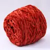 Bola de lana de terciopelo dorado, chenilla, hecha a mano, bufanda tejida, hilo grueso, material de oso violento, bolsa, zapatillas de ganchillo
